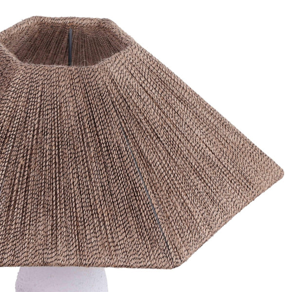 TOV Furniture Shabby Natural Rope Table Lamp - Handcrafted Rustic Lighting with Textured Iron Base & Jute Shade TOV-G18444