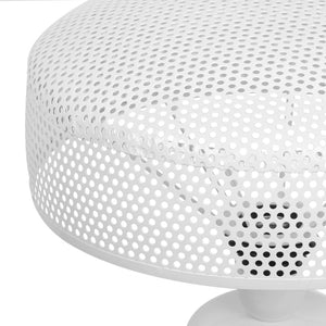 TOV Furniture Cindy Contemporary White Metal Table Lamp with Perforated Shade for Stylish Ambient Lighting TOV-G18445