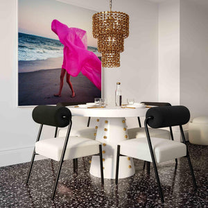 TOV Furniture Nirsa 3-Tier Brass Chain Link Chandelier - Modern Industrial Design for Stylish Contemporary Spaces TOV-G18452