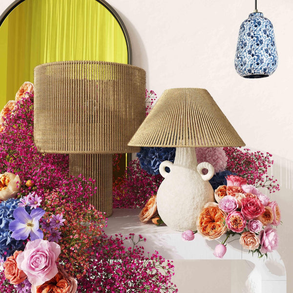 TOV Furniture Hope Natural Jute Table Lamp - Handcrafted Boho Chic Lighting for Cozy Home Décor and Style Large TOV-G18456