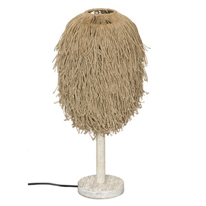 TOV Furniture Leslie Natural Table Lamp – Handcrafted Jute & Mango Wood Design for Cozy, Bohemian Home Decor TOV-G18459