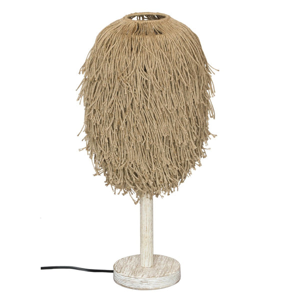 TOV Furniture Leslie Natural Table Lamp – Handcrafted Jute & Mango Wood Design for Cozy, Bohemian Home Decor TOV-G18459