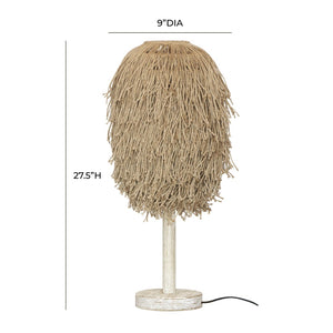 TOV Furniture Leslie Natural Table Lamp – Handcrafted Jute & Mango Wood Design for Cozy, Bohemian Home Decor TOV-G18459