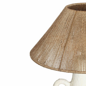 TOV Furniture Lalit Boho-Chic Natural Jute & White Ceramic Table Lamp - Elegant Lighting for Modern Spaces TOV-G18460