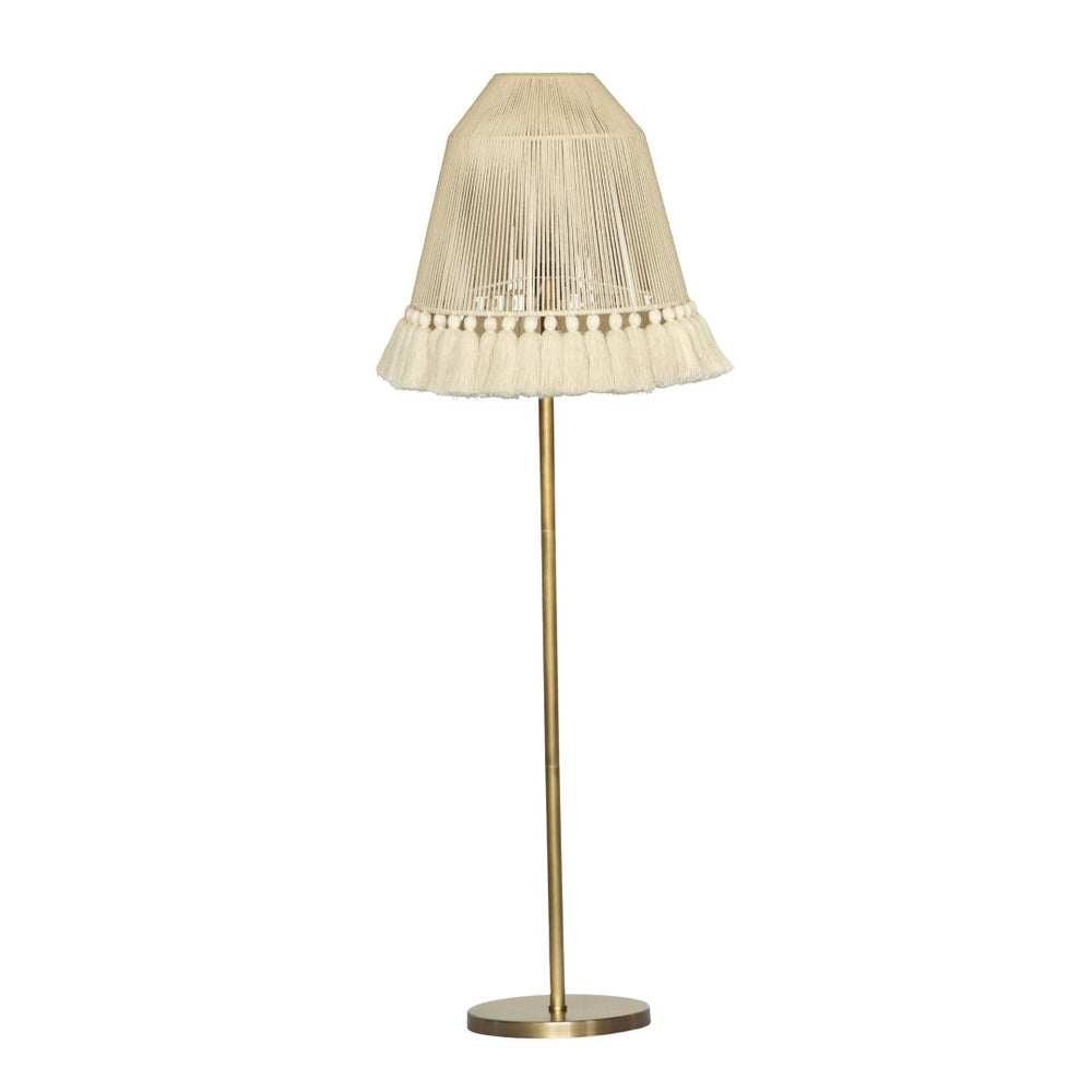 TOV Furniture June White Floor Lamp - Elegant Boho Chic Design with Gold Accents for Warm, Inviting Illumination Tall TOV-G18461