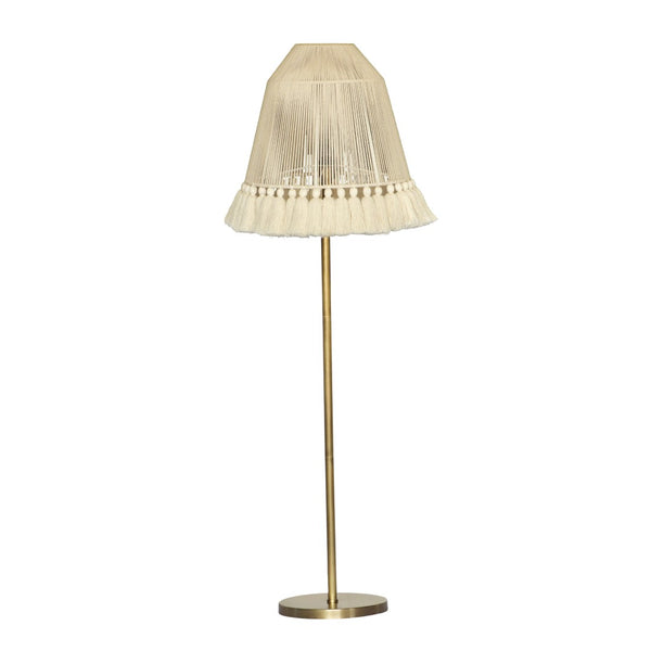 TOV Furniture June White Floor Lamp - Elegant Boho Chic Design with Gold Accents for Warm, Inviting Illumination Tall TOV-G18461