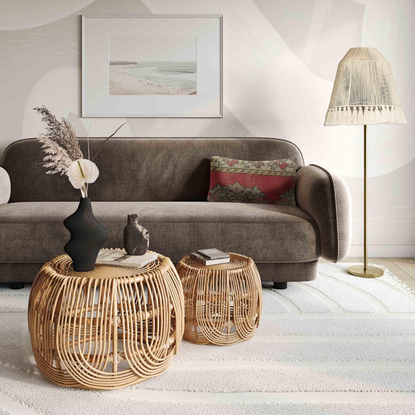 TOV Furniture June White Floor Lamp - Elegant Boho Chic Design with Gold Accents for Warm, Inviting Illumination Tall TOV-G18461