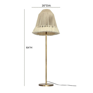 TOV Furniture June White Floor Lamp - Elegant Boho Chic Design with Gold Accents for Warm, Inviting Illumination Tall TOV-G18461