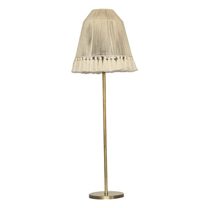 TOV Furniture June White Floor Lamp - Elegant Boho Chic Design with Gold Accents for Warm, Inviting Illumination Medium TOV-G18463