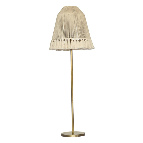 TOV Furniture June White Floor Lamp - Elegant Boho Chic Design with Gold Accents for Warm, Inviting Illumination Medium TOV-G18463