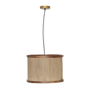 TOV Furniture Mariana Handcrafted Natural Pendant Lamp with Jute Shade and Gold-Finish Accents for Cozy Spaces TOV-G18465