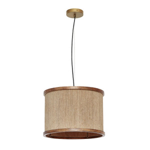 TOV Furniture Mariana Handcrafted Natural Pendant Lamp with Jute Shade and Gold-Finish Accents for Cozy Spaces TOV-G18465