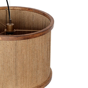 TOV Furniture Mariana Handcrafted Natural Pendant Lamp with Jute Shade and Gold-Finish Accents for Cozy Spaces TOV-G18465