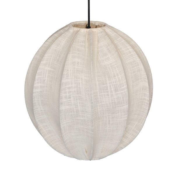TOV Furniture Elliana Off-White Pendant Lamp - Handcrafted Cotton Shade with Gold Canopy for Bohemian Interiors TOV-G18466