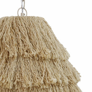 TOV Furniture Charlee Pendant Lamp - Handmade Rattan Light Fixture for Cozy Ambiance in Dining, Entryway & Living Room TOV-G18483