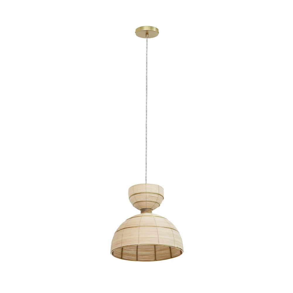 TOV Furniture Lydia Rattan Pendant Lamp - Handwoven Hourglass Light Fixture for Bohemian & Modern Interiors TOV-G18485