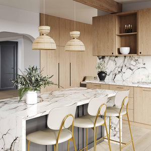 TOV Furniture Lydia Rattan Pendant Lamp - Handwoven Hourglass Light Fixture for Bohemian & Modern Interiors TOV-G18485