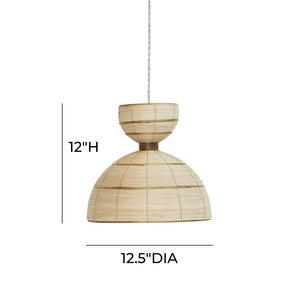 TOV Furniture Lydia Rattan Pendant Lamp - Handwoven Hourglass Light Fixture for Bohemian & Modern Interiors TOV-G18485
