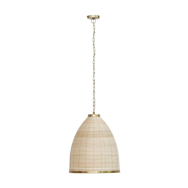 TOV Furniture Kelsey Rattan Pendant Lamp: Handcrafted Coastal Elegance with Adjustable Length for Any Space TOV-G18487