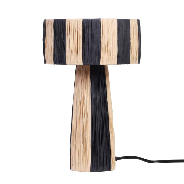 TOV Furniture Shelby Raffia Table Lamp – Handcrafted Natural Fiber Design for Cozy, Safari-Chic Home Décor Black/Natural TOV-G18549