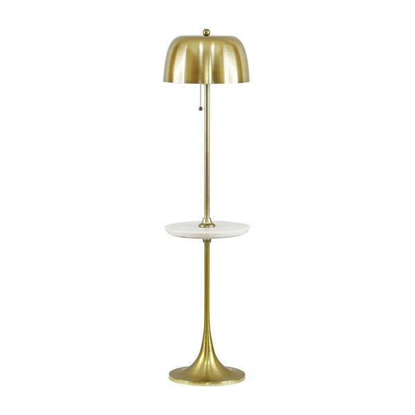 TOV Furniture Sienna Gold Floor Lamp - European-Inspired Design with Marble Side Table for Modern Home Elegance TOV-G18555