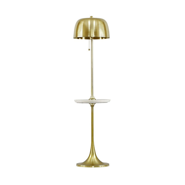 TOV Furniture Sienna Gold Floor Lamp - European-Inspired Design with Marble Side Table for Modern Home Elegance TOV-G18555