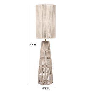 TOV Furniture Beam Cream Natural Jute Floor Lamp – Handcrafted Eco-Friendly Lighting for Cozy Living Spaces TOV-G18562