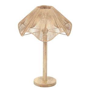 TOV Furniture Jula Natural Jute Table Lamp - Handcrafted Eco-Friendly Design with Wavy Shade for Cozy Illumination TOV-G18563