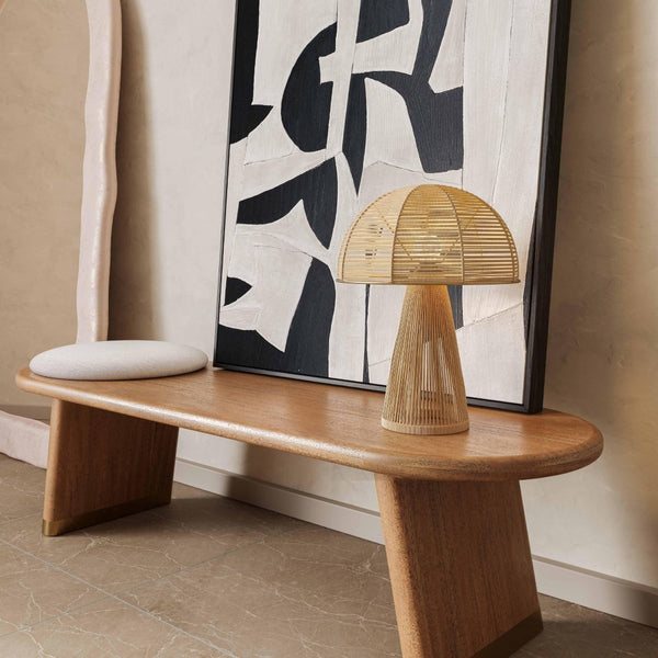 TOV Furniture Oddy Jute Table Lamp - Handcrafted Mushroom-Inspired Accent for Eco-Friendly Home Decor & Warm Lighting Natural TOV-G18564