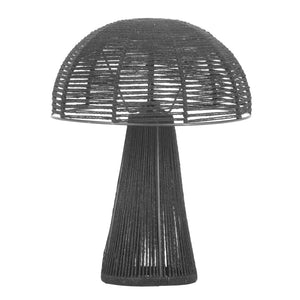 TOV Furniture Oddy Jute Table Lamp - Handcrafted Mushroom-Inspired Accent for Eco-Friendly Home Decor & Warm Lighting Black TOV-G18565