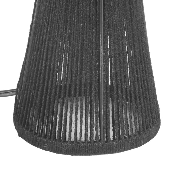TOV Furniture Oddy Jute Table Lamp - Handcrafted Mushroom-Inspired Accent for Eco-Friendly Home Decor & Warm Lighting Black TOV-G18565