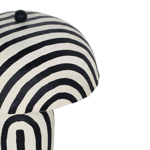 TOV Furniture Maiori Striped Papier Mache Table Lamp - Handcrafted Charm for a Playful, Sophisticated Accent Black Stripes TOV-G18570