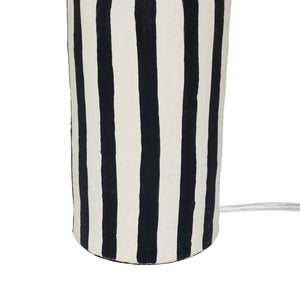 TOV Furniture Maiori Striped Papier Mache Table Lamp - Handcrafted Charm for a Playful, Sophisticated Accent Black Stripes TOV-G18570