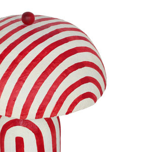 TOV Furniture Maiori Striped Papier Mache Table Lamp - Handcrafted Charm for a Playful, Sophisticated Accent Red Stripes TOV-G18571