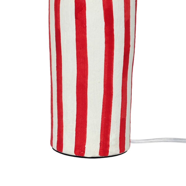 TOV Furniture Maiori Striped Papier Mache Table Lamp - Handcrafted Charm for a Playful, Sophisticated Accent Red Stripes TOV-G18571