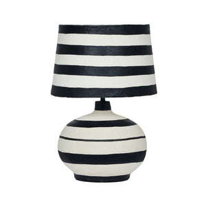 Positano Black Striped Papier Mache Table Lamp TOV-G18572 TOV Furniture