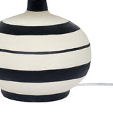 Positano Black Striped Papier Mache Table Lamp TOV-G18572 TOV Furniture