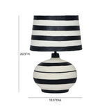 Positano Black Striped Papier Mache Table Lamp TOV-G18572 TOV Furniture