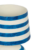 Positano Blue Striped Papier Mache Table Lamp TOV-G18573 TOV Furniture