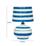 Positano Blue Striped Papier Mache Table Lamp TOV-G18573 TOV Furniture