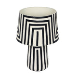 Minori Black Striped Papier Mache Table Lamp TOV-G18575 TOV Furniture