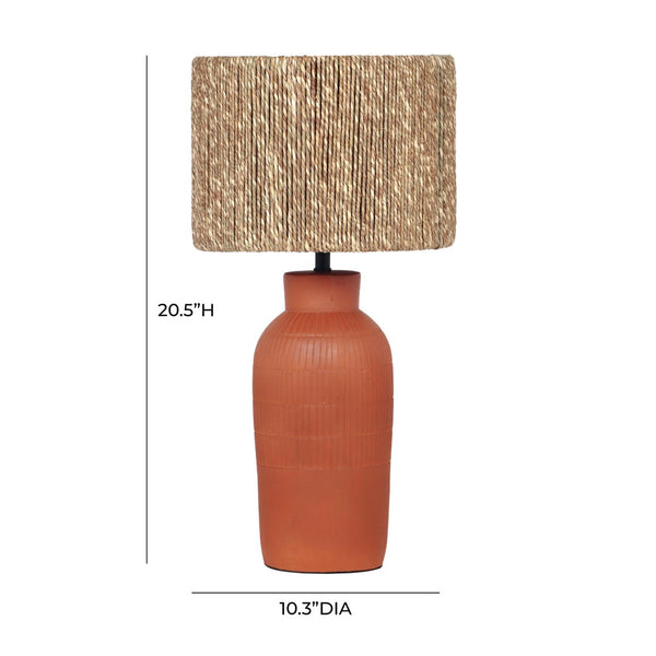 TOV Furniture Atrani Natural Terracotta Table Lamp – Handcrafted Coastal Accent for Living Rooms & Bedrooms TOV-G18576