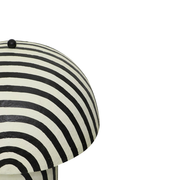 TOV Furniture Maiori Black Striped Floor Lamp – Handcrafted Papier Mache Design with Modern Style & Unique Texture TOV-G18580
