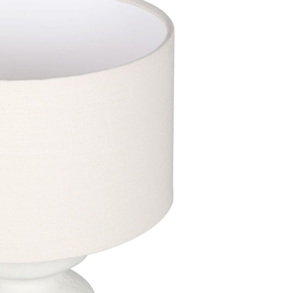 TOV Furniture Riviera Cream Textured Table Lamp - Handmade Fiberglass with Wavy Silhouette for Modern Decor TOV-G18585