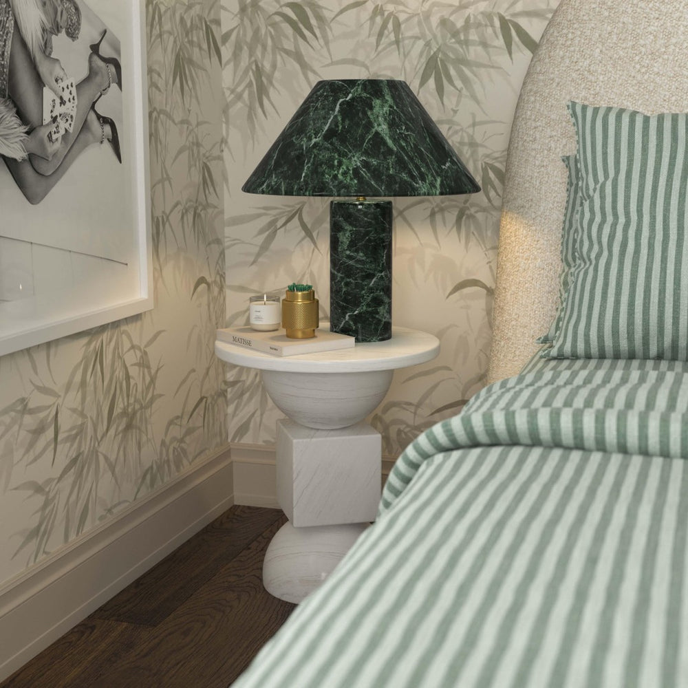 TOV Furniture Mable Marble Print Table Lamp - Elegant Lighting with Authentic Marble Base for Chic Home Decor TOV-G18621