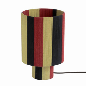 Guinevere Red and Yellow Striped Cotton Table Lamp TOV-G18624 TOV Furniture