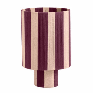 Guinevere Purple and Pink Striped Cotton Table Lamp TOV-G18625 TOV Furniture