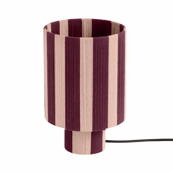 Guinevere Purple and Pink Striped Cotton Table Lamp TOV-G18625 TOV Furniture