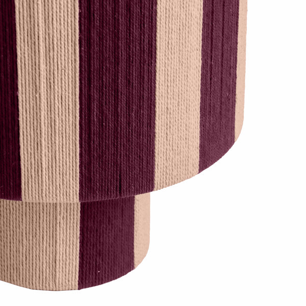 Guinevere Purple and Pink Striped Cotton Table Lamp TOV-G18625 TOV Furniture