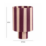 Guinevere Purple and Pink Striped Cotton Table Lamp TOV-G18625 TOV Furniture